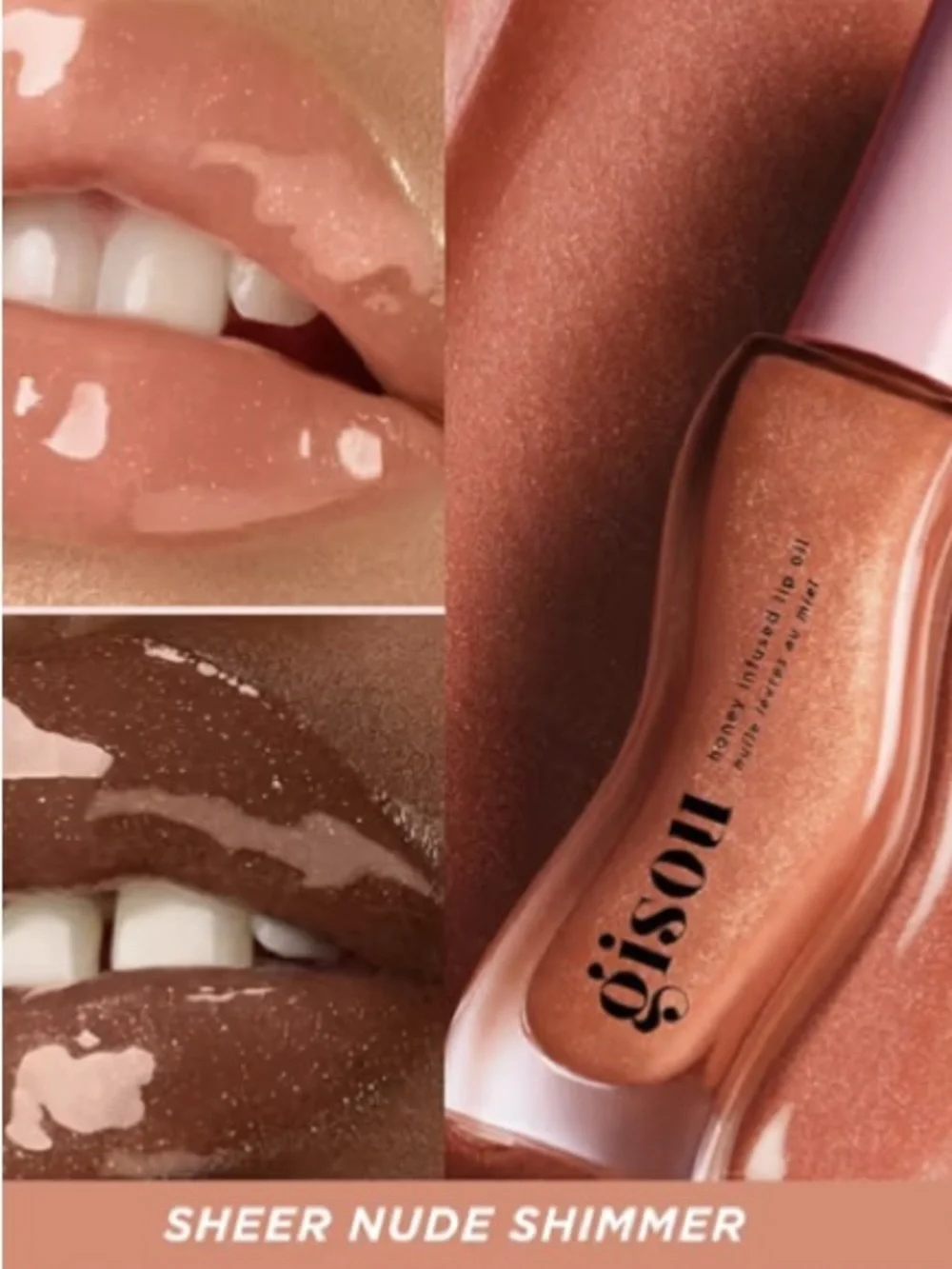 Gisou Honey Infused Hydrating Lip Oil in ‘Glazed Plum’
